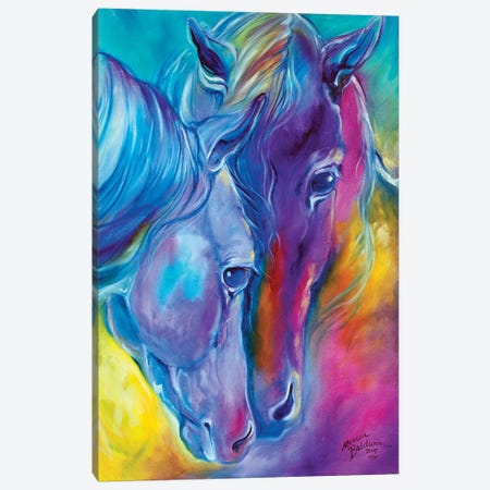 Color My World With Horses Loving Spirits Canvas Print #BDN21} by Marcia Baldwin Canvas Wall Art