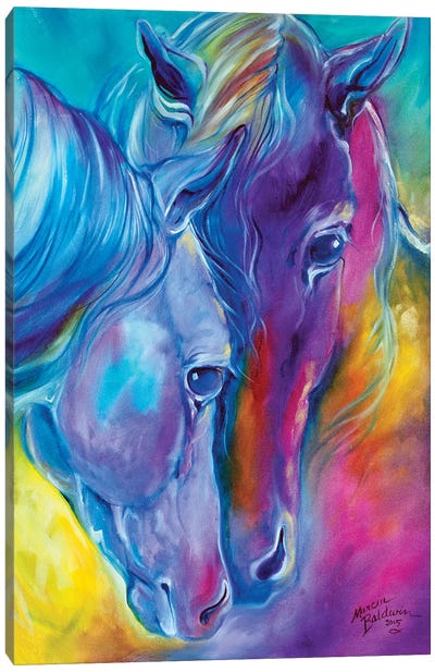 Color My World With Horses Loving Spirits Canvas Art Print - Marcia Baldwin