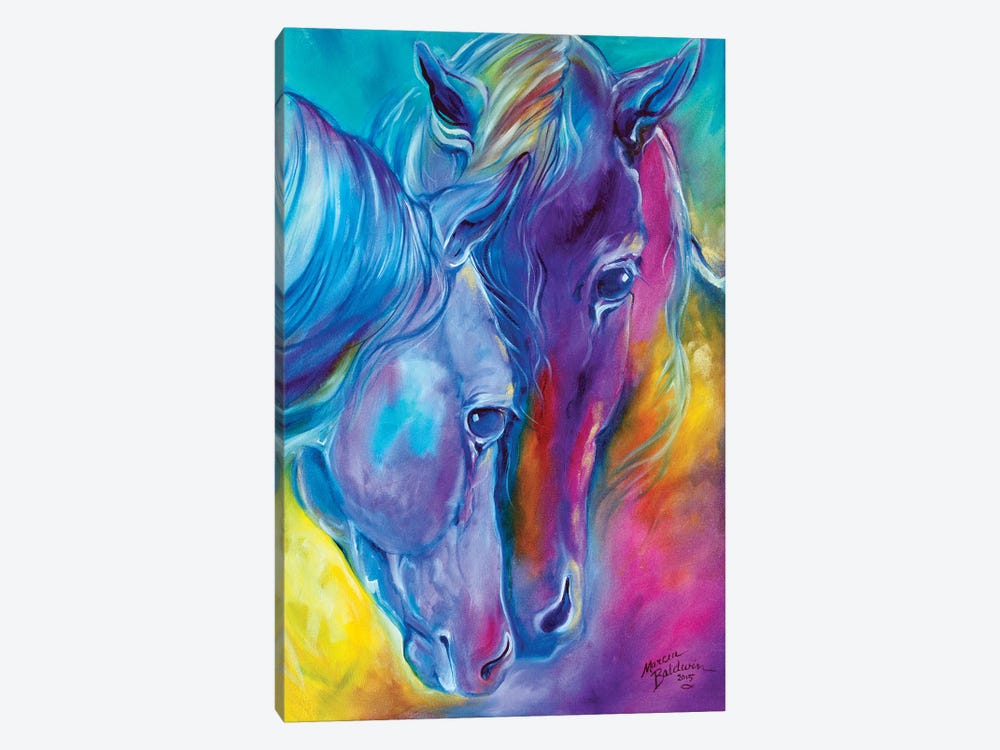Color My World With Horses Loving Spirits by Marcia Baldwin 1-piece Canvas Wall Art