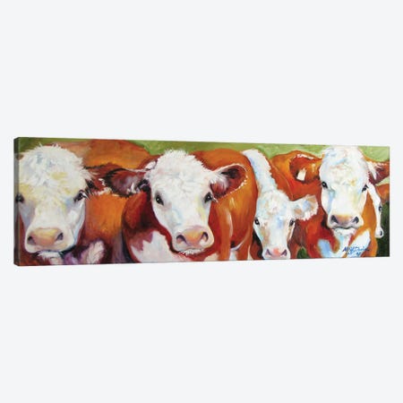 Fab Five Cows Canvas Print #BDN27} by Marcia Baldwin Canvas Print
