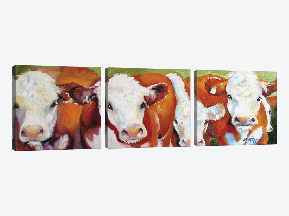 Fab Five Cows by Marcia Baldwin 3-piece Canvas Artwork