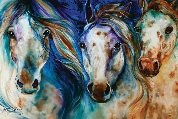 The New West Movement: 3 Wild Appaloosa Horses by Marcia Baldwin