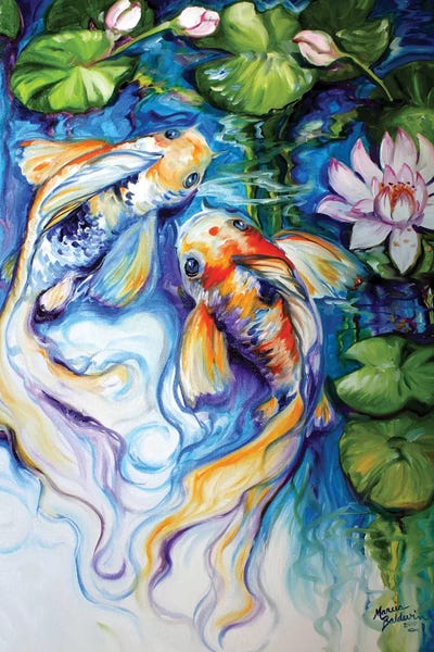 Koi: Koi Koi And Lily by Marcia Baldwin