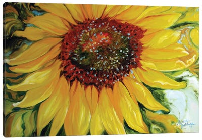 Sundown Sunflower Canvas Art Print - Marcia Baldwin