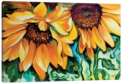 Sunflower Dance Canvas Art Print - Marcia Baldwin