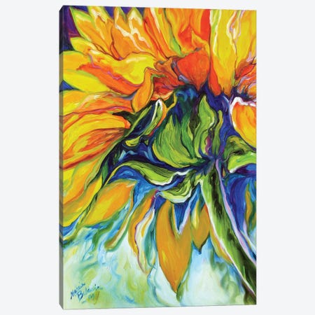 Sunflower In July Canvas Print #BDN57} by Marcia Baldwin Canvas Wall Art