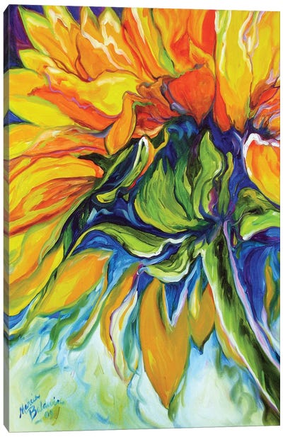Sunflower In July Canvas Art Print - Sunflower Art