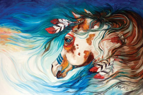 Native American Décor: The Drifter Indian War Horse by Marcia Baldwin