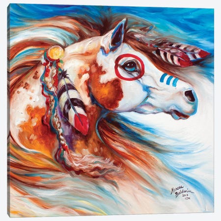 Wind Of Thunder Indian War Horse Canvas Print #BDN70} by Marcia Baldwin Canvas Print