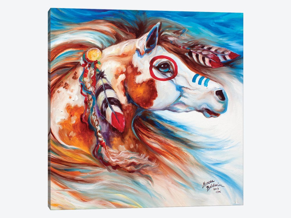Wind Of Thunder Indian War Horse by Marcia Baldwin 1-piece Canvas Art