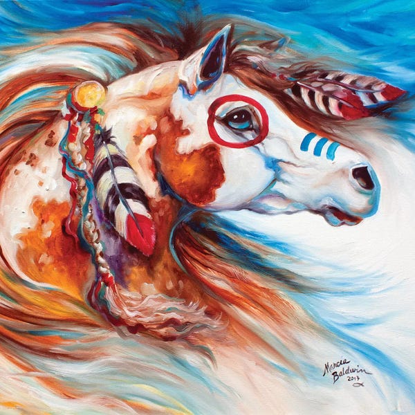 Native American Décor: Wind Of Thunder Indian War Horse by Marcia Baldwin