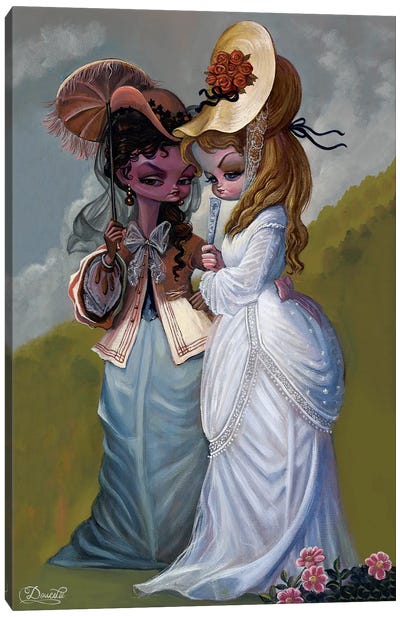 Gossip Canvas Art Print - Bob Doucette