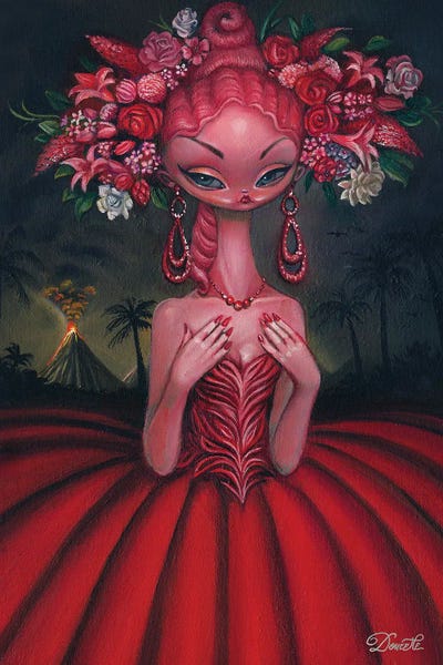 Lowbrow Femme Fatales: Lava Girl by Bob Doucette