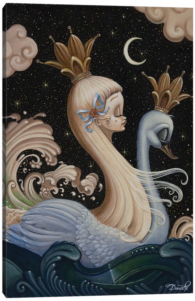 Oneirataxia Canvas Art Print - Swan Art