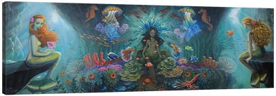 Salacia And The Oceanids Canvas Art Print - Mythological Figures