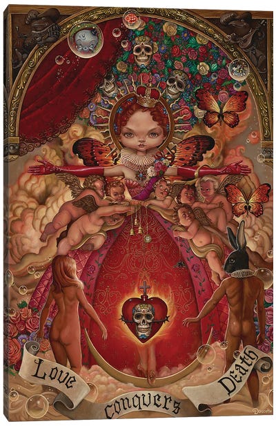 Madonna Muerte Canvas Art Print - Pop Surrealism & Lowbrow Art