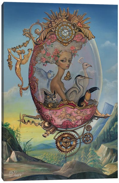 The Unlikely Event Canvas Art Print - Whimsical Steampunk