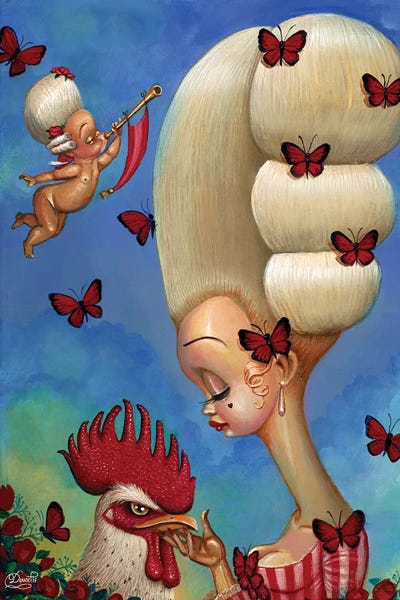 Butterflies and Flowers: Cock-A-Doodle by Bob Doucette