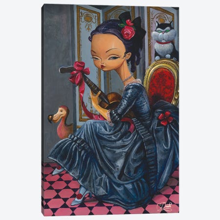 Dark Lady Canvas Print #BDO6} by Bob Doucette Canvas Artwork