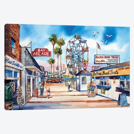 Balboa Fun Zone Canvas Print #BDR111} by Bill Drysdale Canvas Artwork