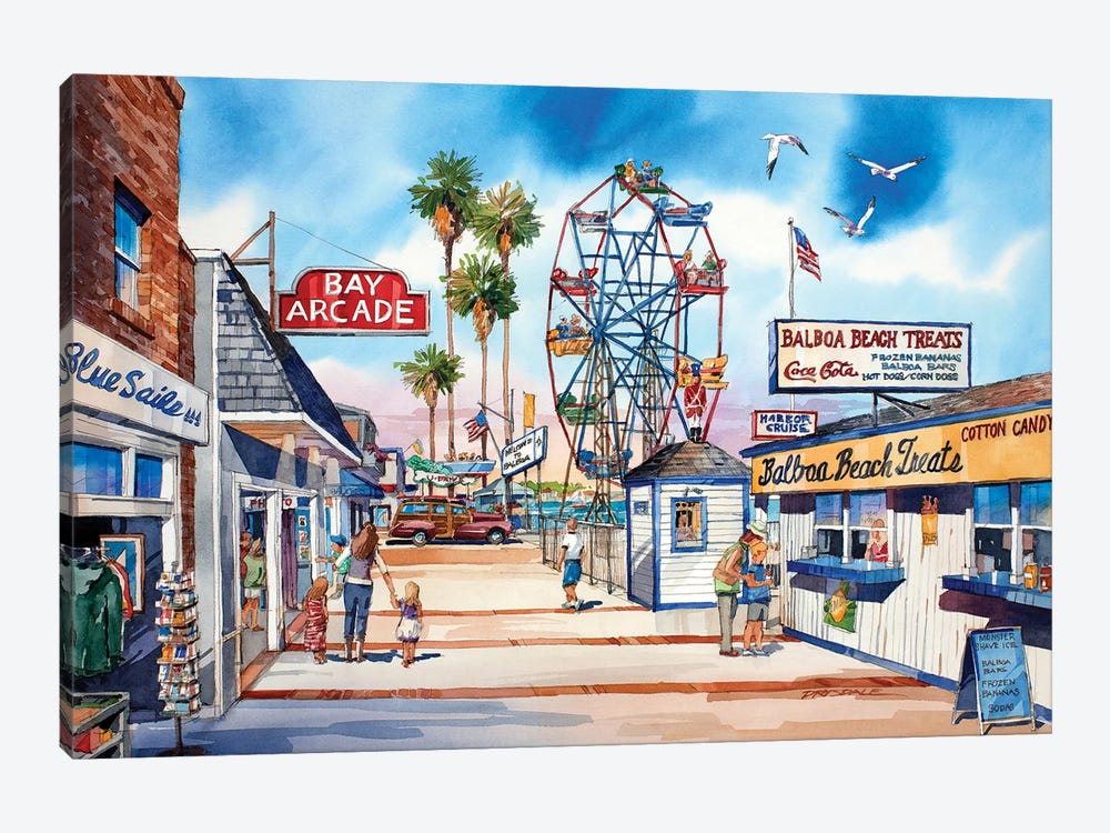 Balboa Fun Zone by Bill Drysdale 1-piece Canvas Print
