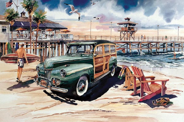 American Flags: Woodie In Paradise by Bill Drysdale