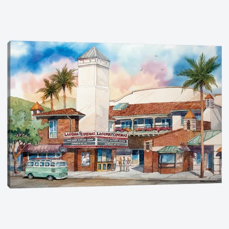 Laguna Cinema Canvas Print #BDR119} by Bill Drysdale Canvas Art