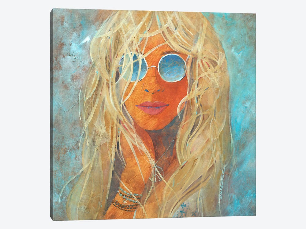 Blonde Hippie Girl by Bill Drysdale 1-piece Art Print