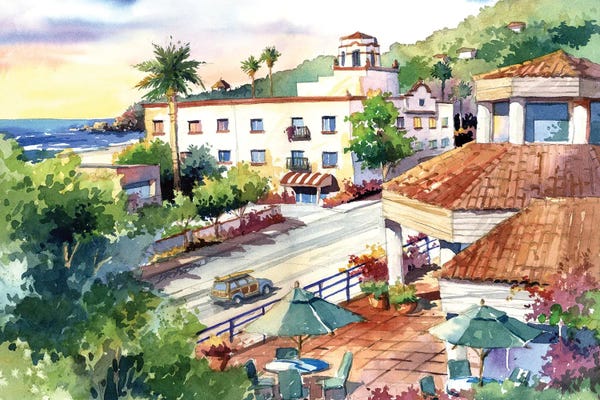 Bill Drysdale: Downtown Laguna Beach by Bill Drysdale