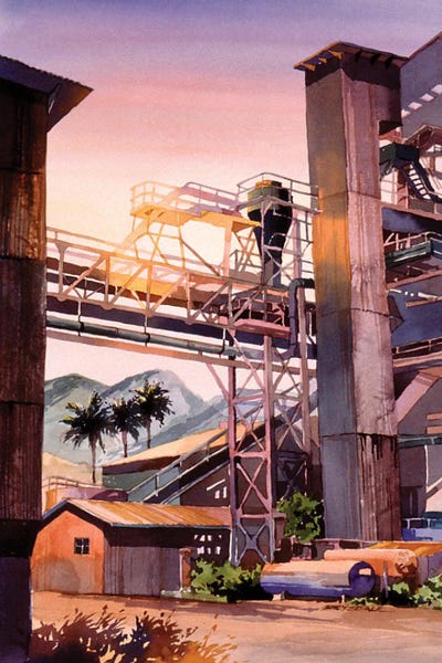 Bill Drysdale: Lahaina Sugar Mill by Bill Drysdale