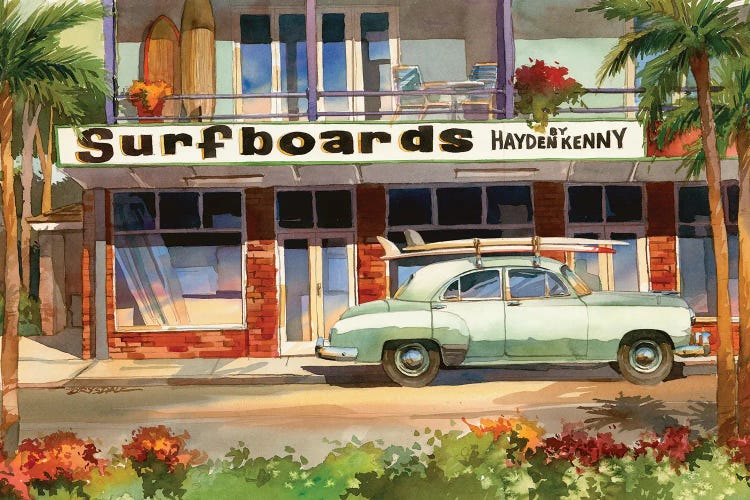 Hayden Kenny Surfboards by Bill Drysdale canvas print