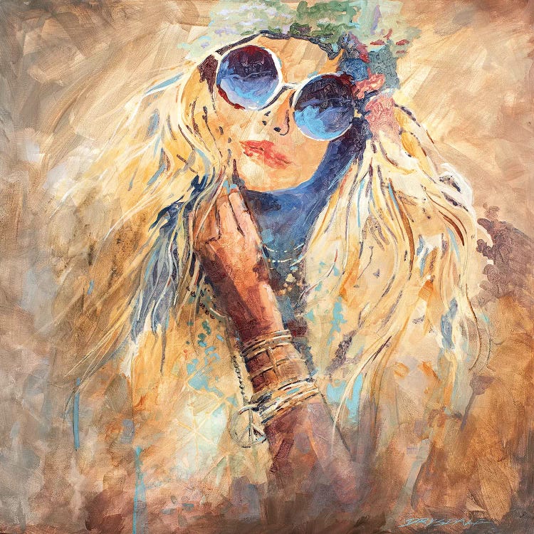 Hippie Girl by Bill Drysdale wall art