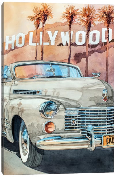 Hollywood Caddy Canvas Art Print - Hollywood