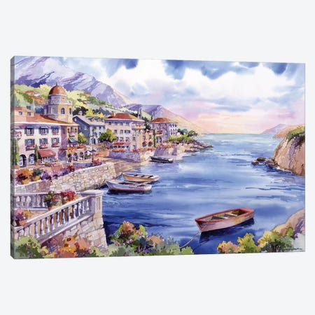 Italian Harbor Canvas Print #BDR24} by Bill Drysdale Canvas Print