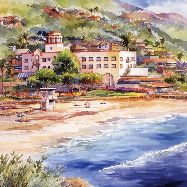 Large Coastal Art - Canvas Prints: Laguna Main Beach by Bill Drysdale