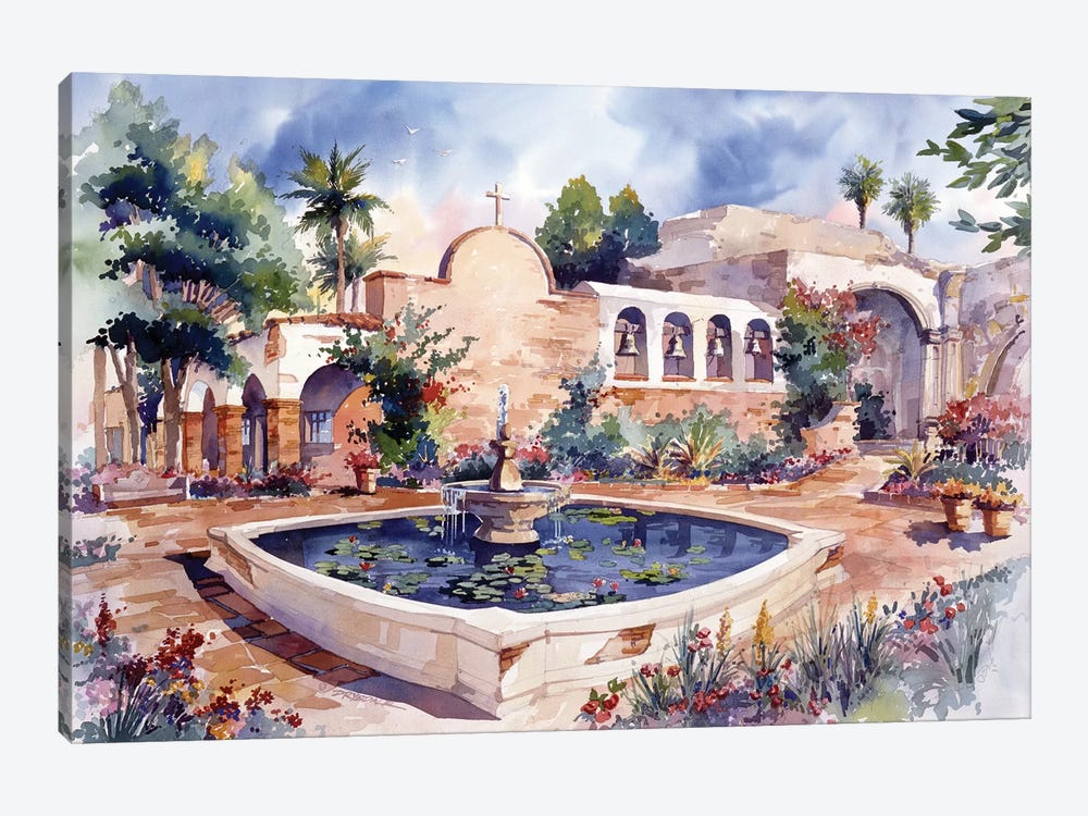 Mission San Juan Capistrano by Bill Drysdale 1-piece Canvas Wall Art