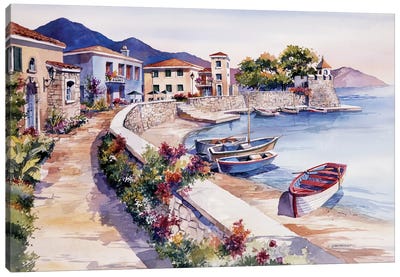 Nafpaktos Greece Canvas Art Print - Bill Drysdale
