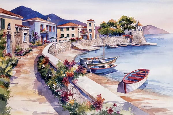 Rowboats: Nafpaktos Greece by Bill Drysdale