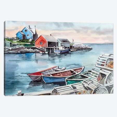 Peggys Cove Canvas Print #BDR36} by Bill Drysdale Canvas Art