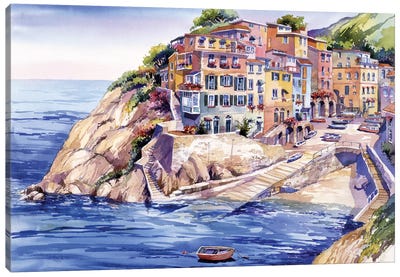 Riomaggiore Italy Canvas Art Print - Bill Drysdale