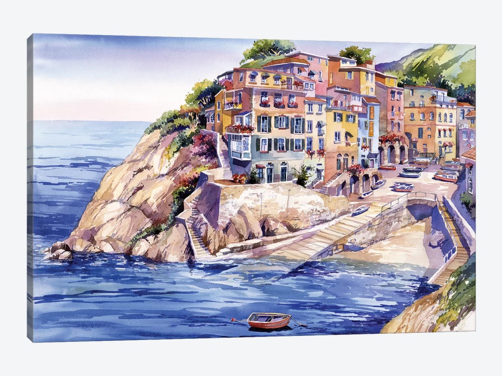 Riomaggiore Italy by Bill Drysdale 1-piece Canvas Wall Art