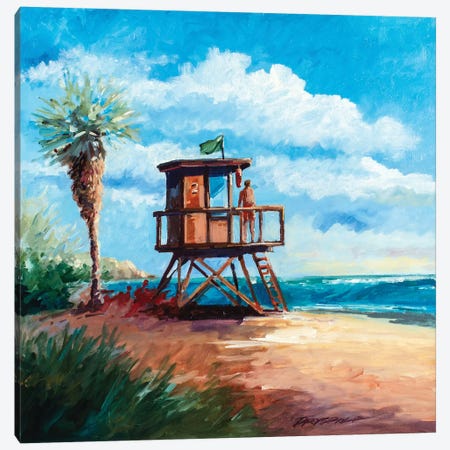 Sano Surf Watch Canvas Print #BDR42} by Bill Drysdale Canvas Art