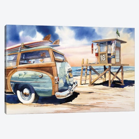 Surf Watch Canvas Print #BDR46} by Bill Drysdale Canvas Print