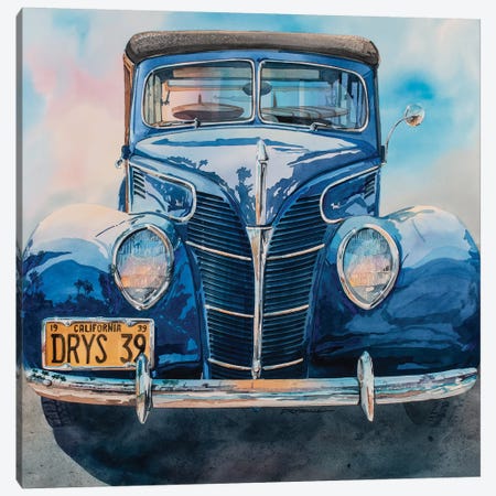 Surfin Woodie Canvas Print #BDR49} by Bill Drysdale Canvas Wall Art