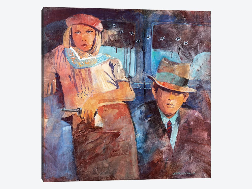 Bonnie And Clyde by Bill Drysdale 1-piece Canvas Wall Art