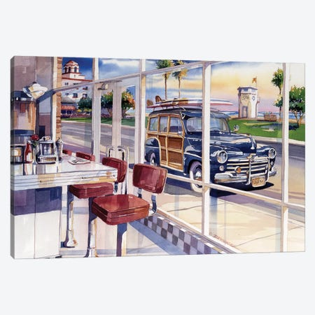The Diner Canvas Print #BDR52} by Bill Drysdale Canvas Print