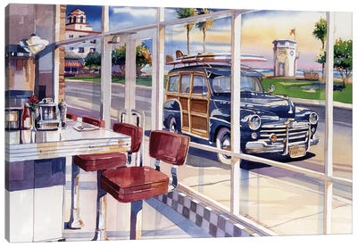The Diner Canvas Art Print - Bill Drysdale
