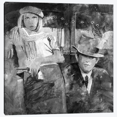 Bonnie And Clyde In Black And White Canvas Print #BDR5} by Bill Drysdale Canvas Art