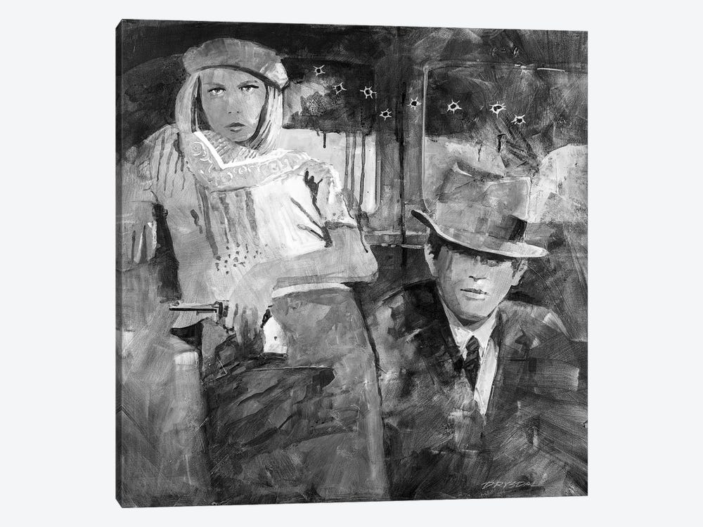 Bonnie And Clyde In Black And White by Bill Drysdale 1-piece Art Print