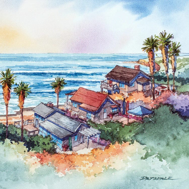 Coastal Bungalows by Bill Drysdale wall art